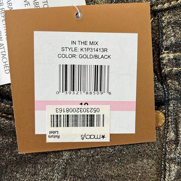 Ellen Tracy   jeans  Betty slim Ankle Pants  gold on black denim  mid rise Sz 10 - Picture 6 of 11